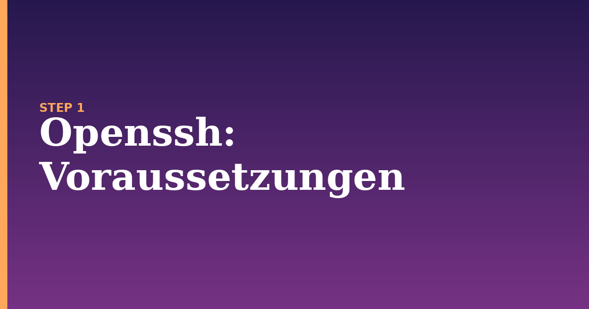 openssh illustration for: Voraussetzungen