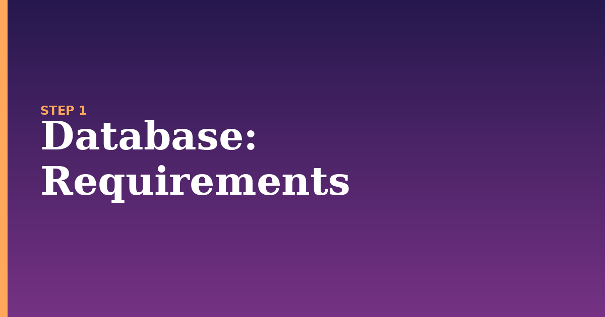 database illustration for: Requirements
