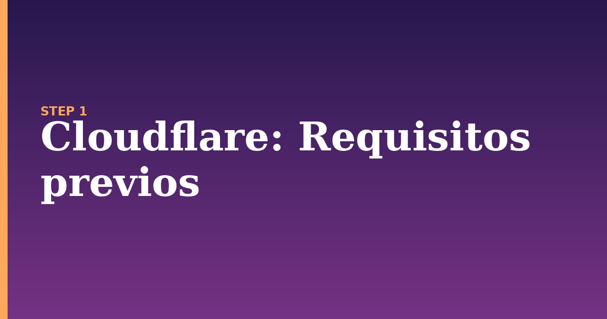 cloudflare illustration for: Requisitos previos