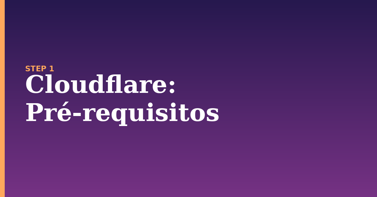 cloudflare illustration for: Pré-requisitos