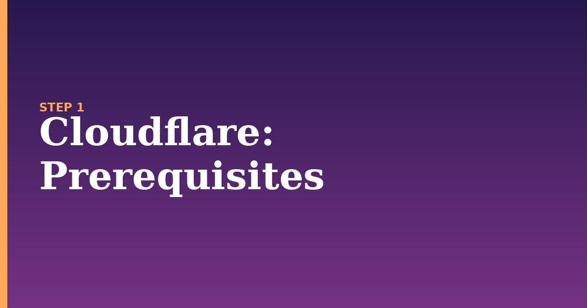 cloudflare illustration for: Prerequisites