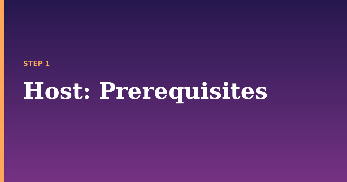 host illustration for: Prerequisites