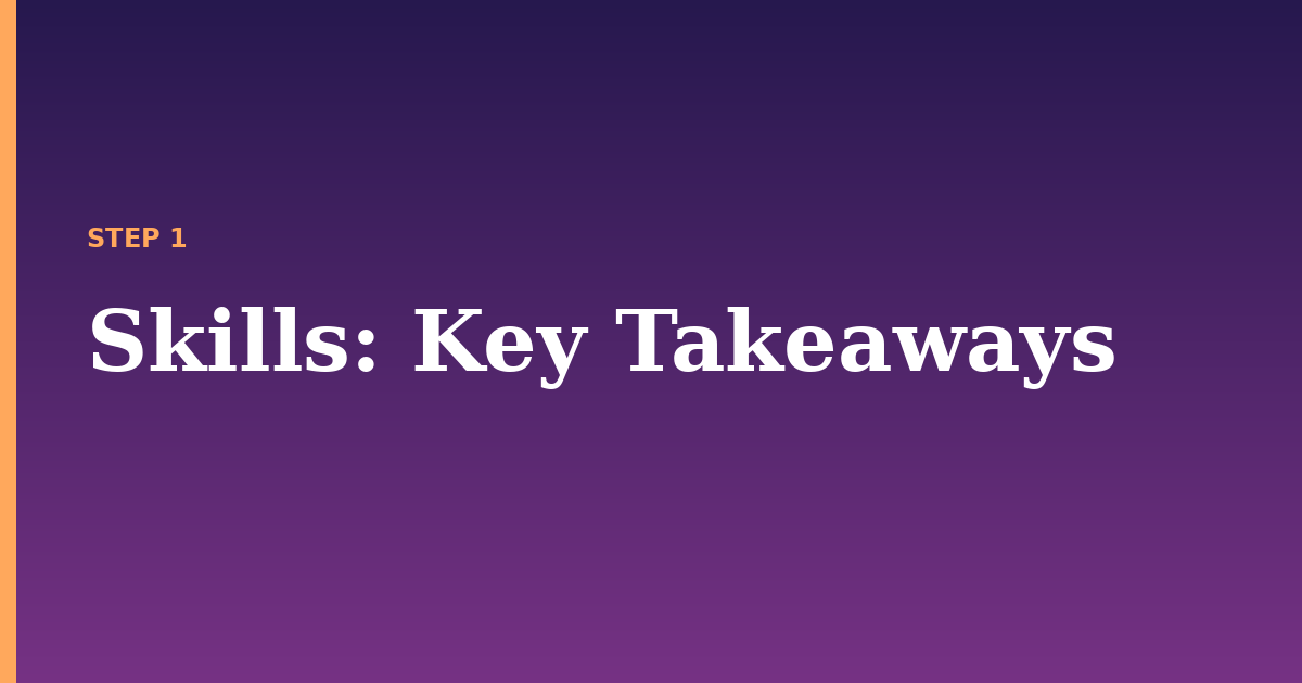 skills illustration for: Key Takeaways