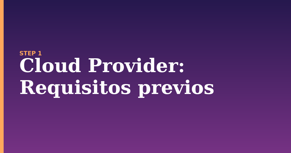 cloud provider illustration for: Requisitos previos