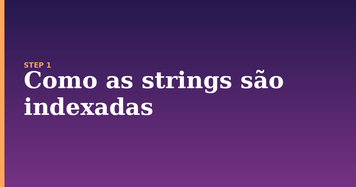 como illustration for: Como as strings são indexadas
