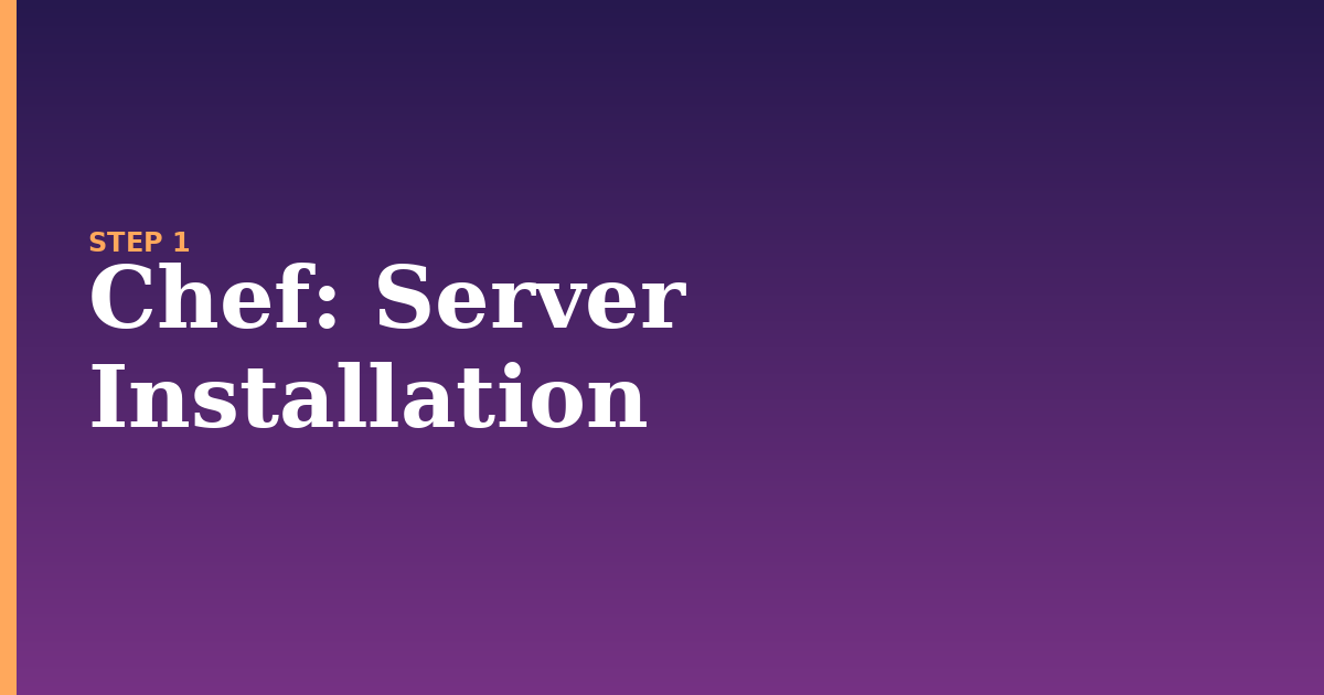 chef illustration for: Server Installation