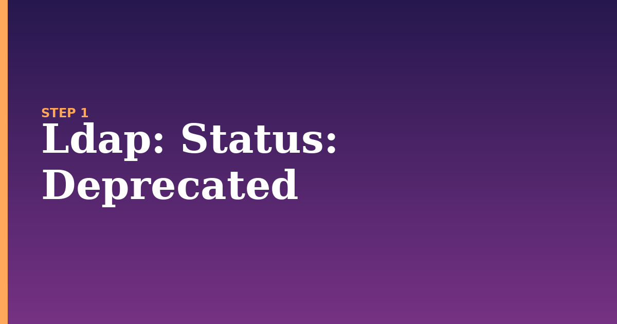 ldap illustration for: Status: Deprecated