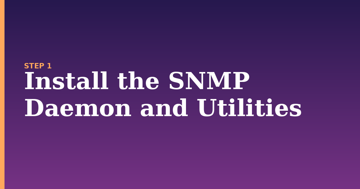 snmp illustration for: Install the SNMP Daemon and Utilities