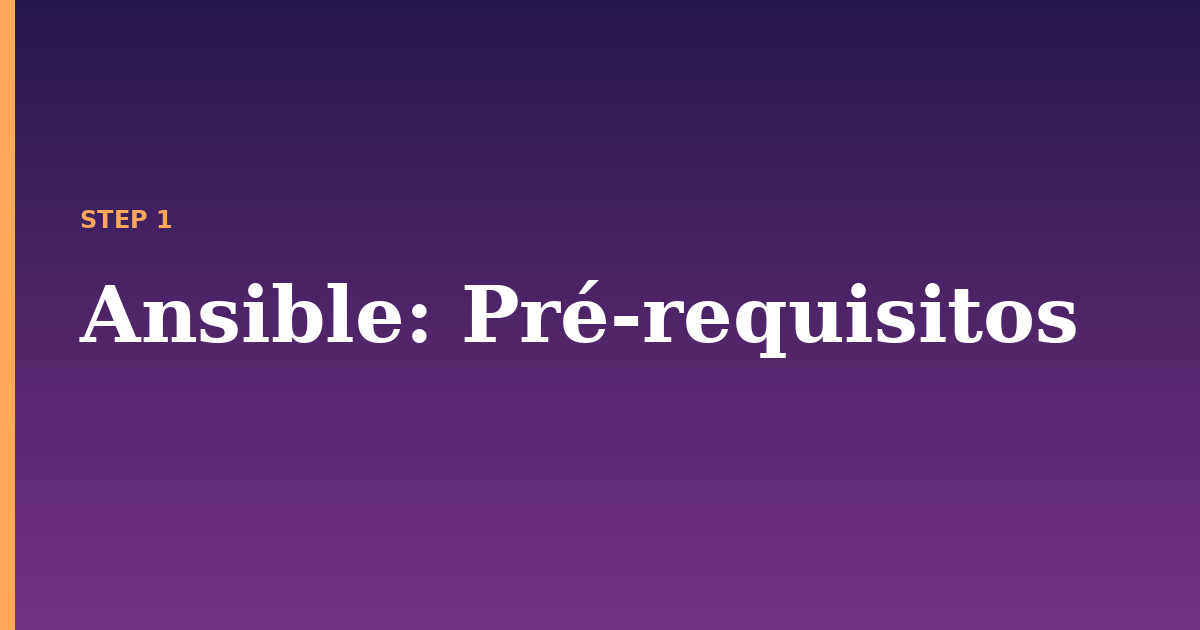 ansible illustration for: Pré-requisitos