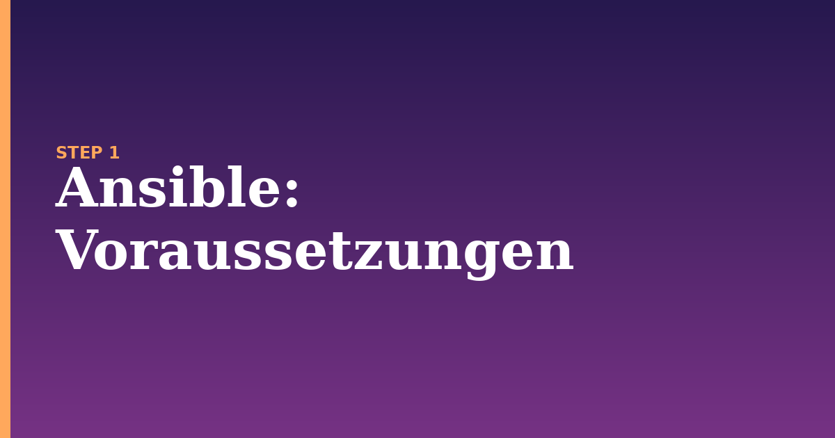 ansible illustration for: Voraussetzungen