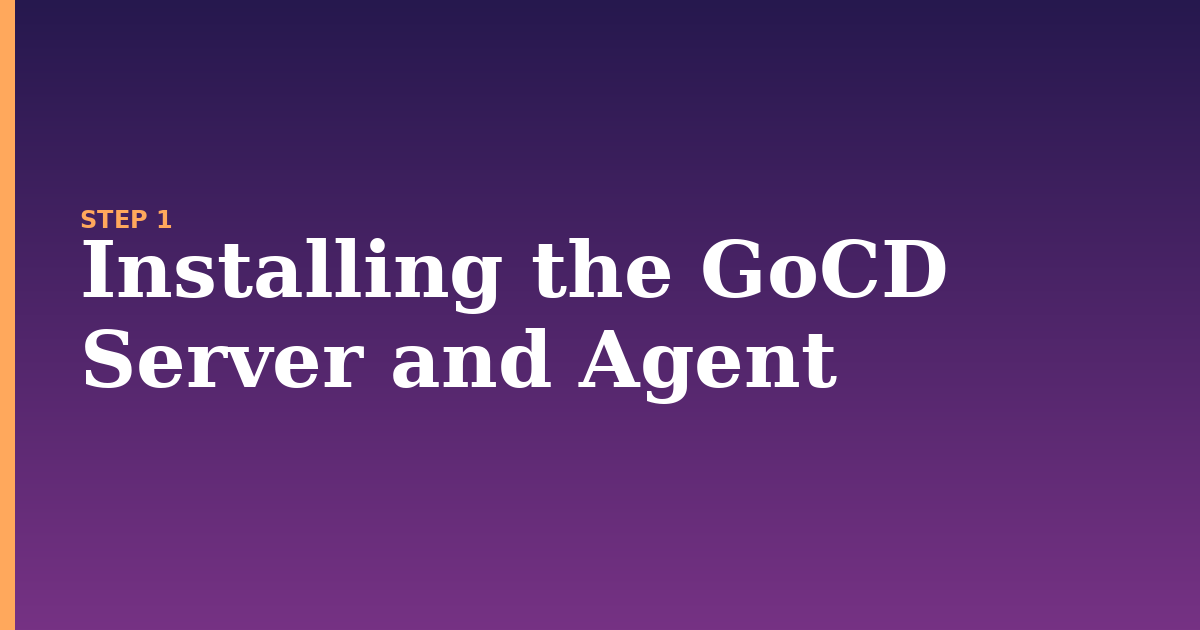 gocd illustration for: Installing the GoCD Server and Agent