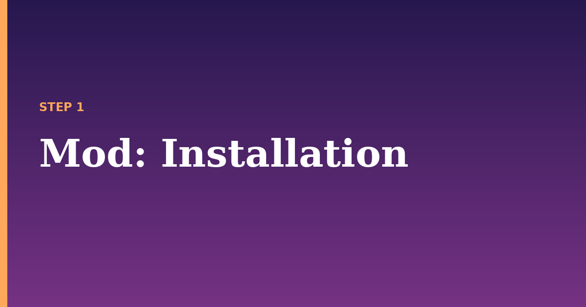 mod illustration for: Installation