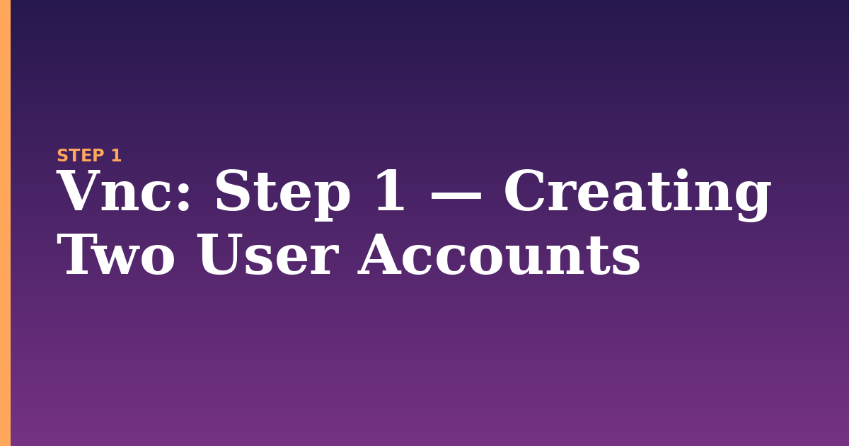 vnc illustration for: Step 1 — Creating Two User Accounts