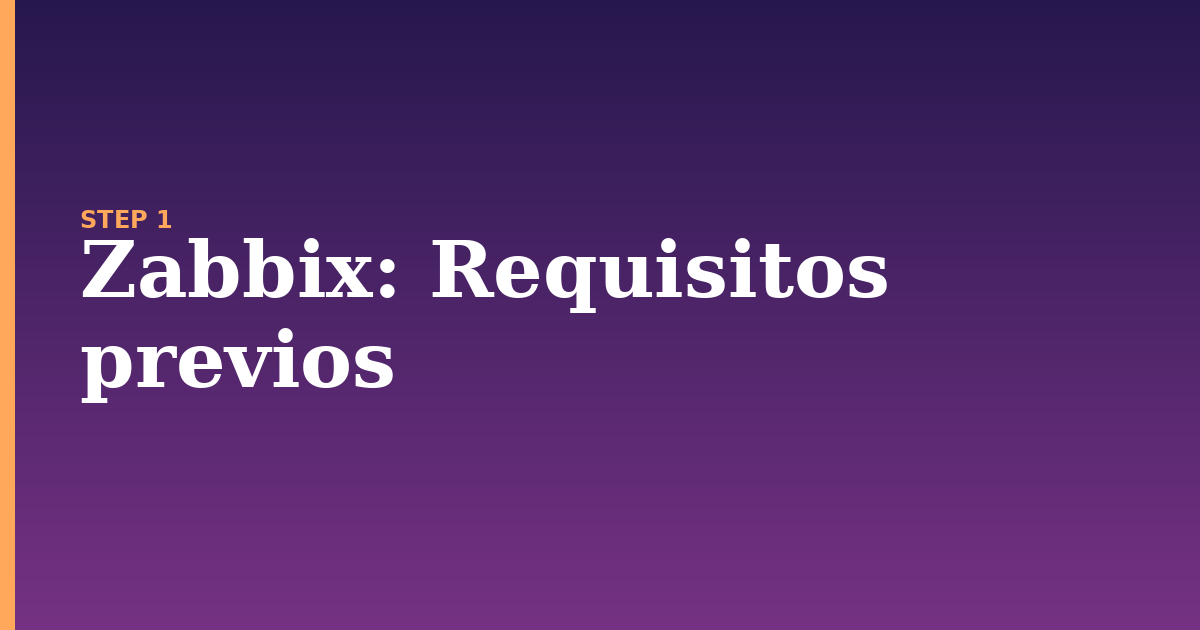 zabbix illustration for: Requisitos previos
