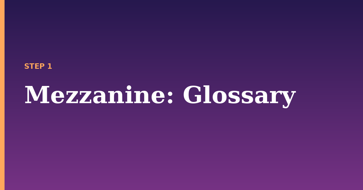 mezzanine illustration for: Glossary
