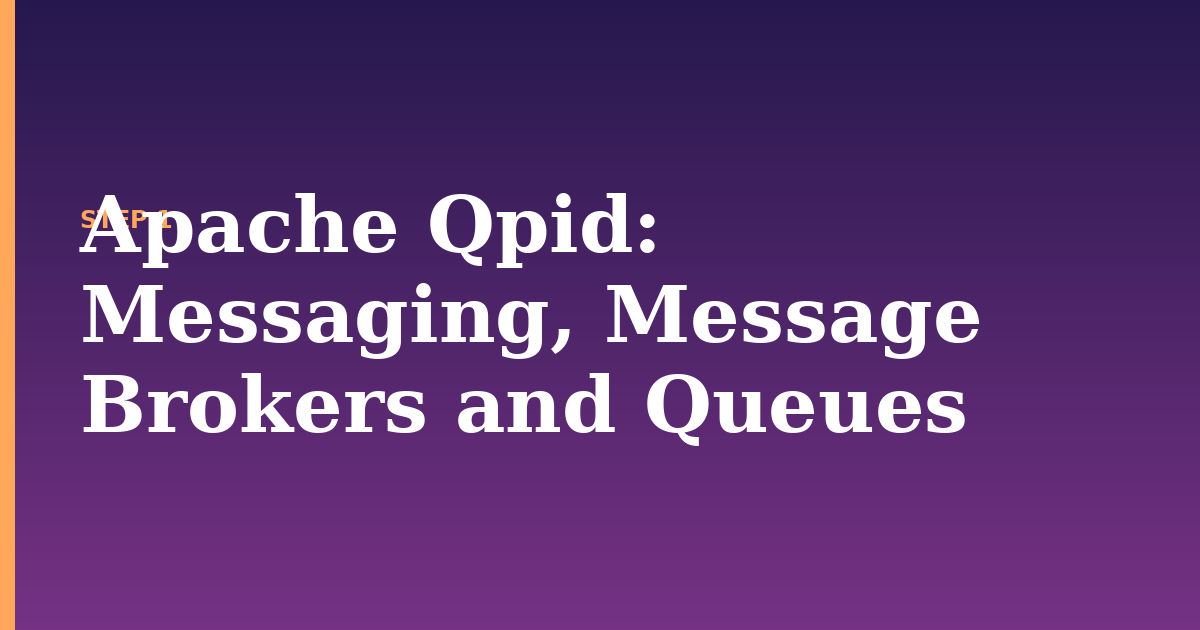 apache qpid illustration for: Messaging, Message Brokers and Queues