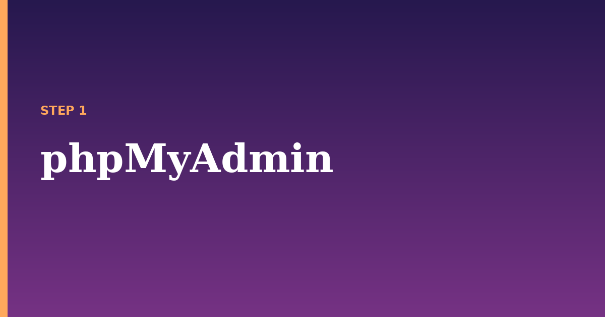 phpmyadmin illustration for: phpMyAdmin