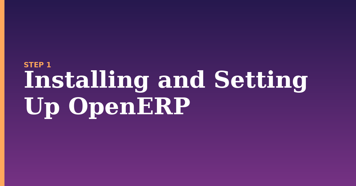 install illustration for: Installing and Setting Up OpenERP