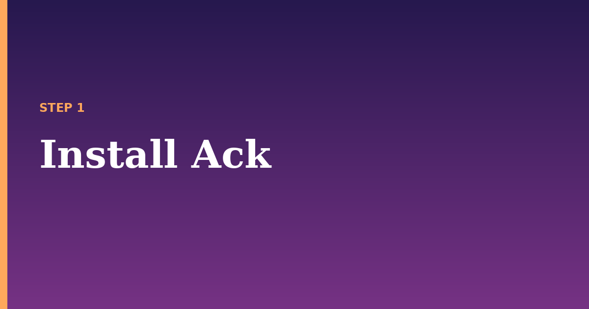 ack illustration for: Install Ack