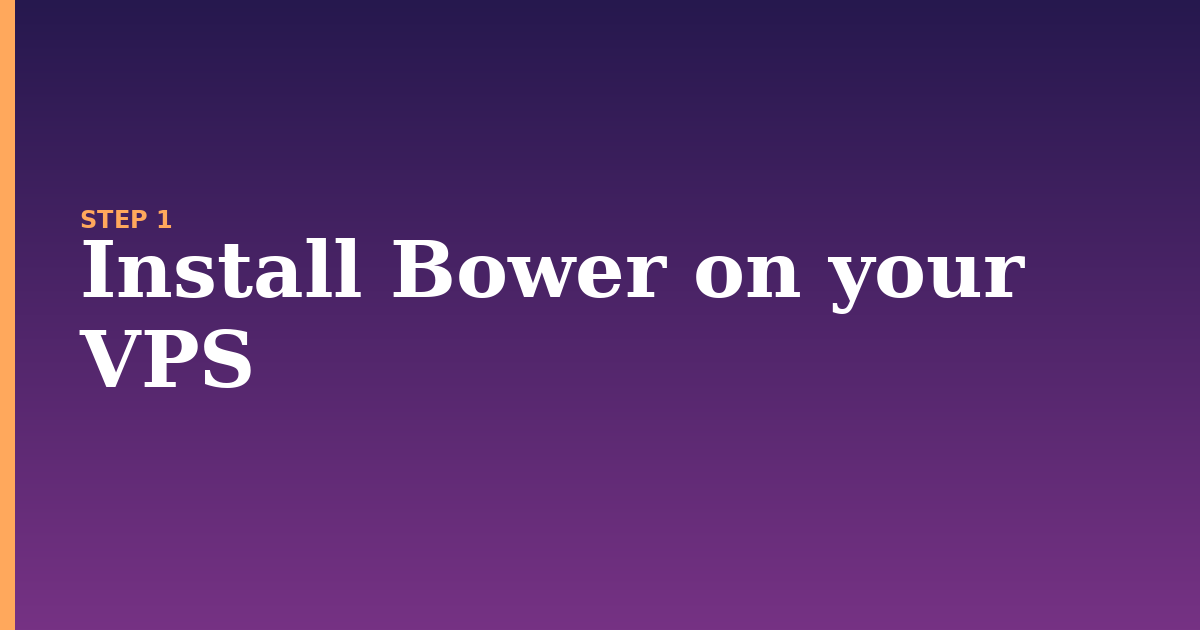 install illustration for: Install Bower on your VPS
