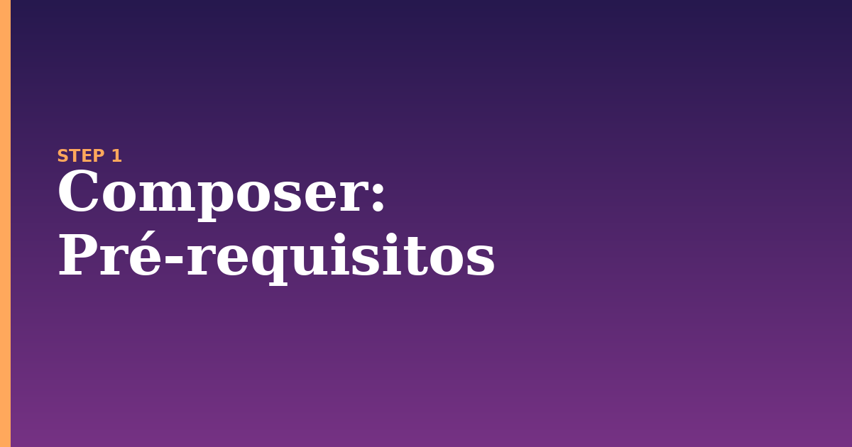 composer illustration for: Pré-requisitos