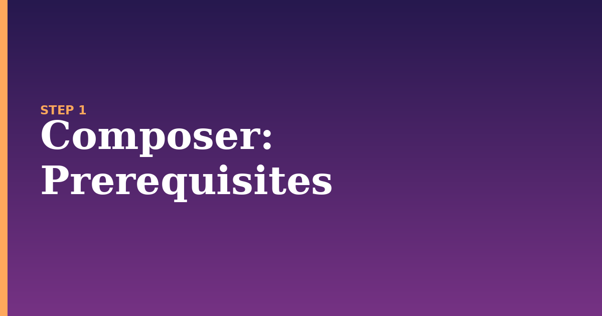 composer illustration for: Prerequisites