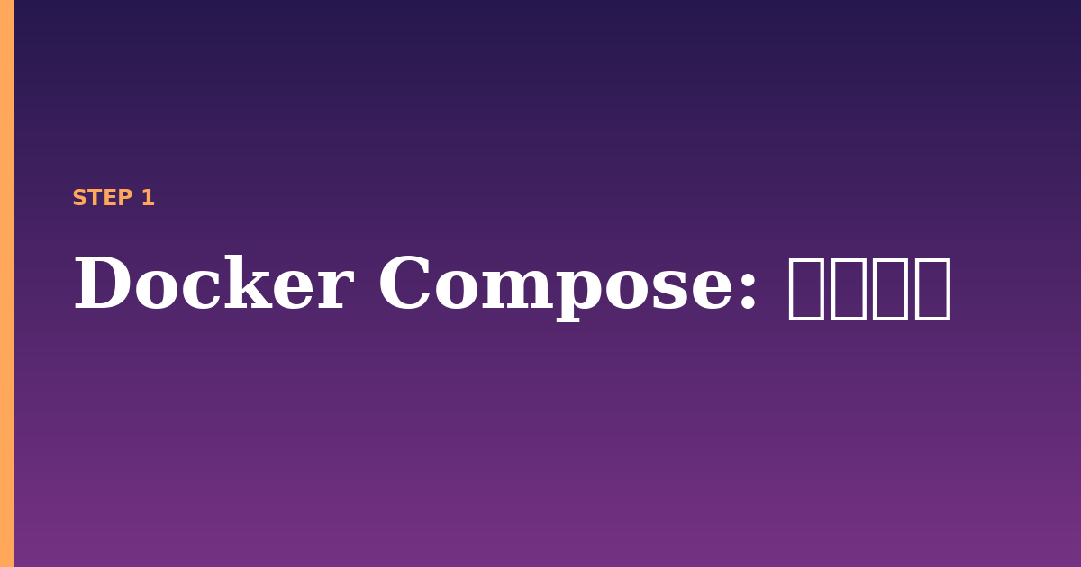 docker compose illustration for: 前提条件