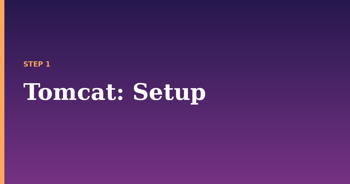 tomcat illustration for: Setup