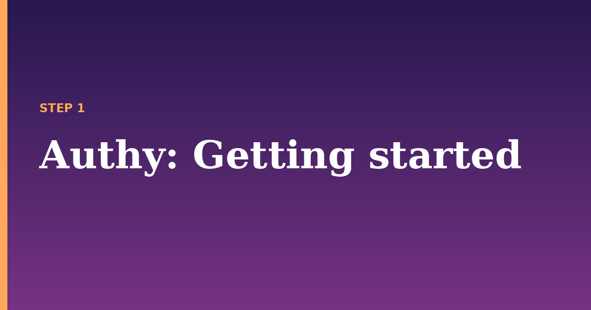 authy illustration for: Getting started
