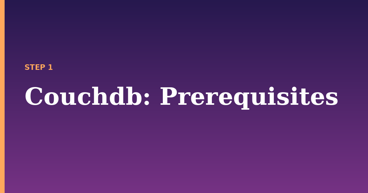couchdb illustration for: Prerequisites