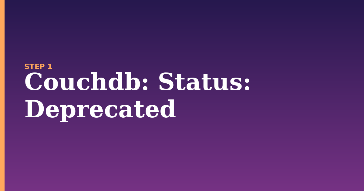 couchdb illustration for: Status: Deprecated
