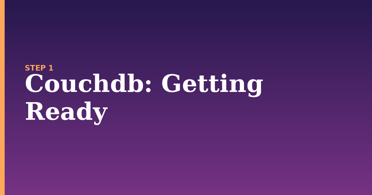 couchdb illustration for: Getting Ready