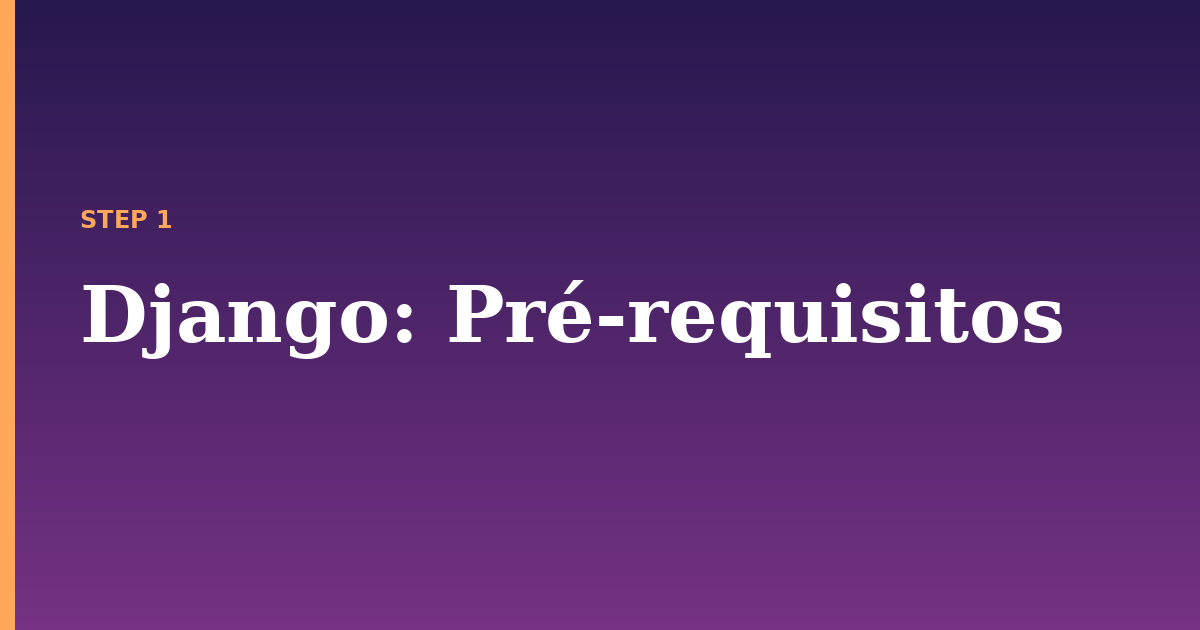 django illustration for: Pré-requisitos