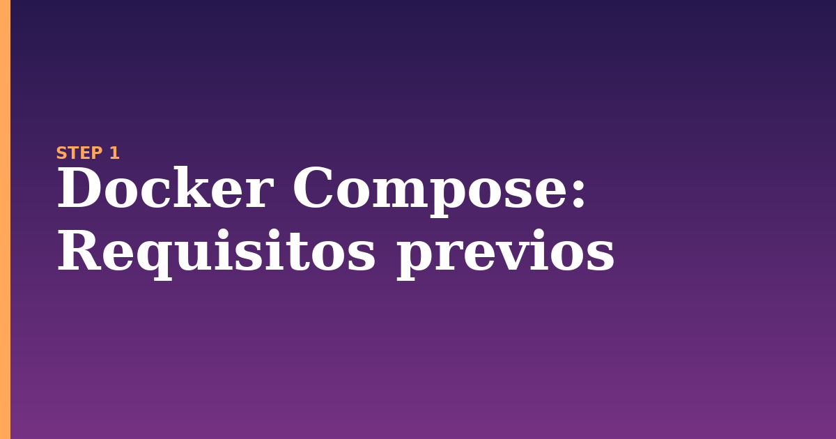 docker compose illustration for: Requisitos previos