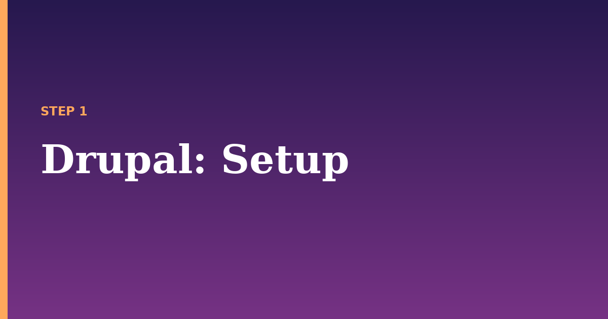 drupal illustration for: Setup