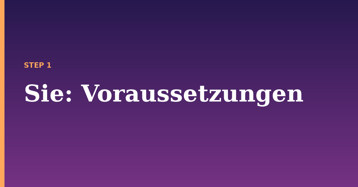 sie illustration for: Voraussetzungen