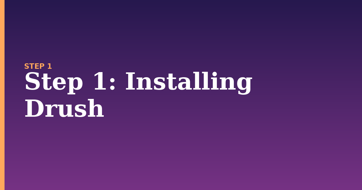 install illustration for: Step 1: Installing Drush