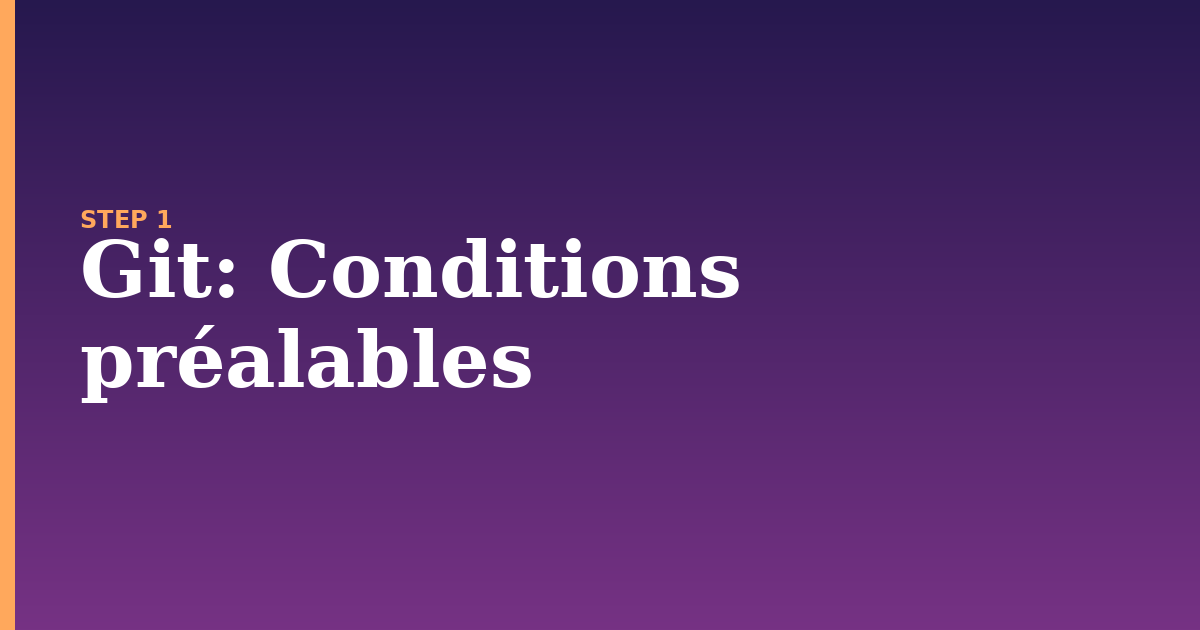 git illustration for: Conditions préalables