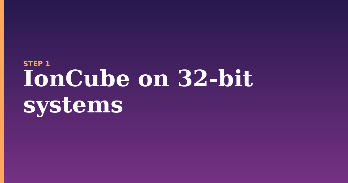 ioncube illustration for: IonCube on 32-bit systems