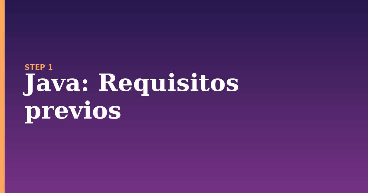 java illustration for: Requisitos previos