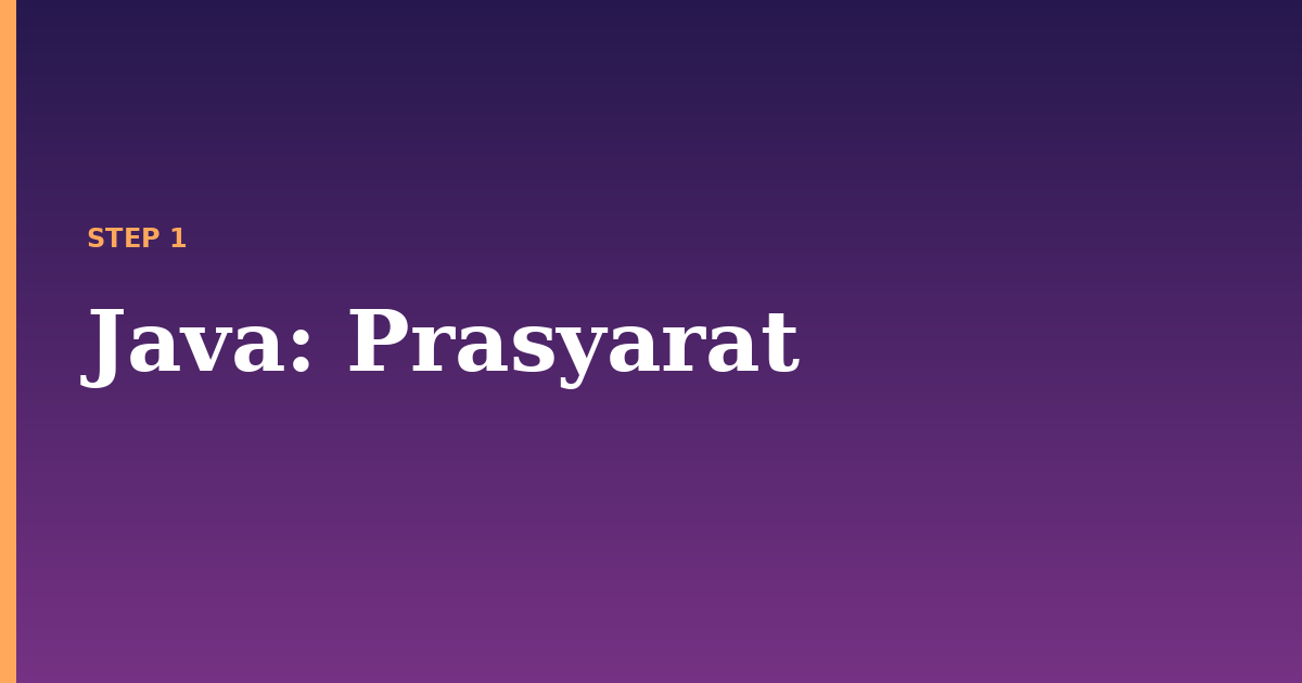 java illustration for: Prasyarat
