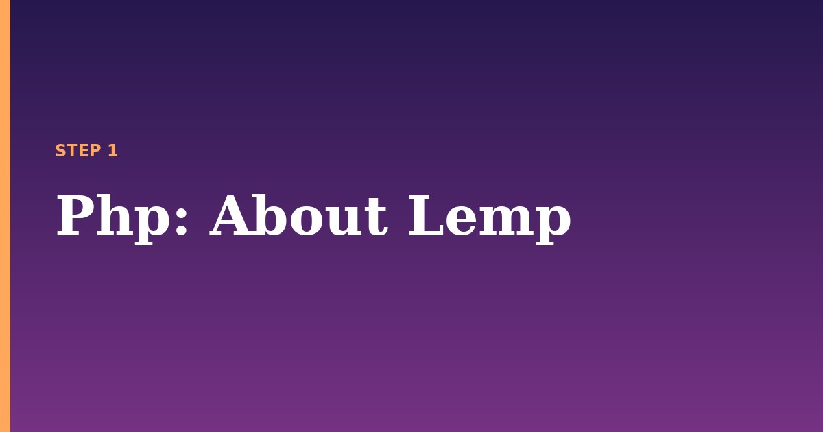 php illustration for: About Lemp