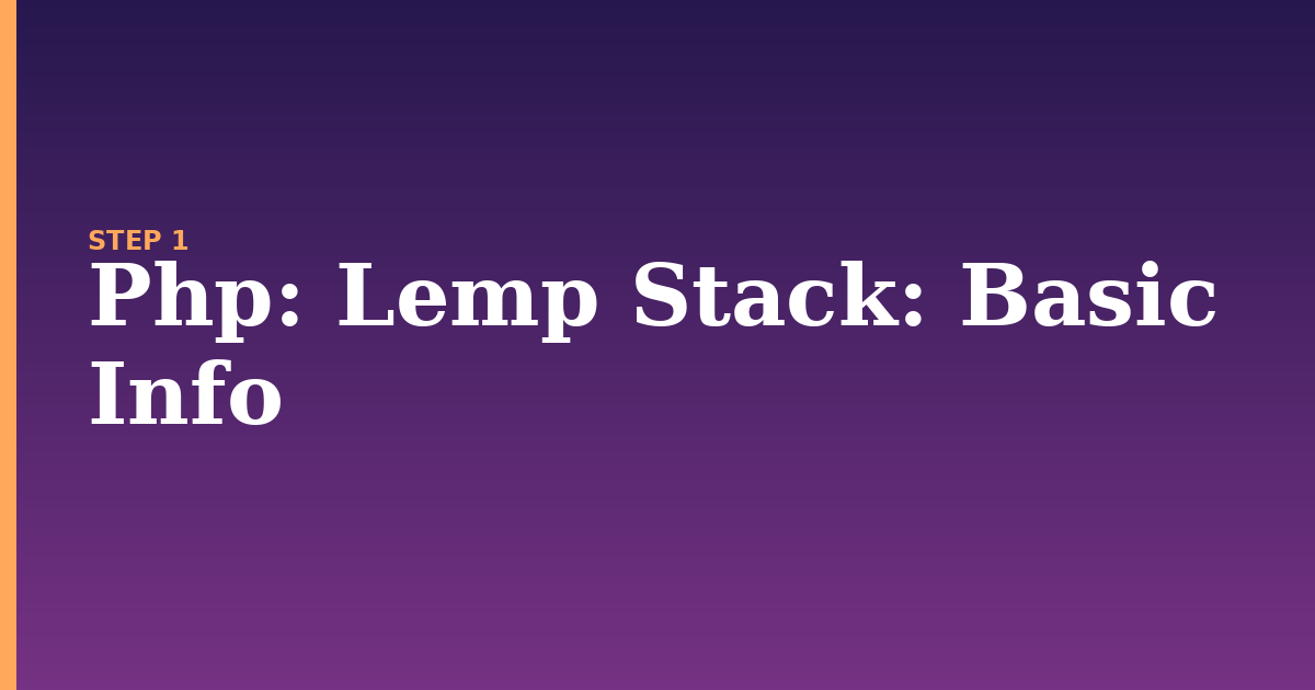 php illustration for: Lemp Stack: Basic Info