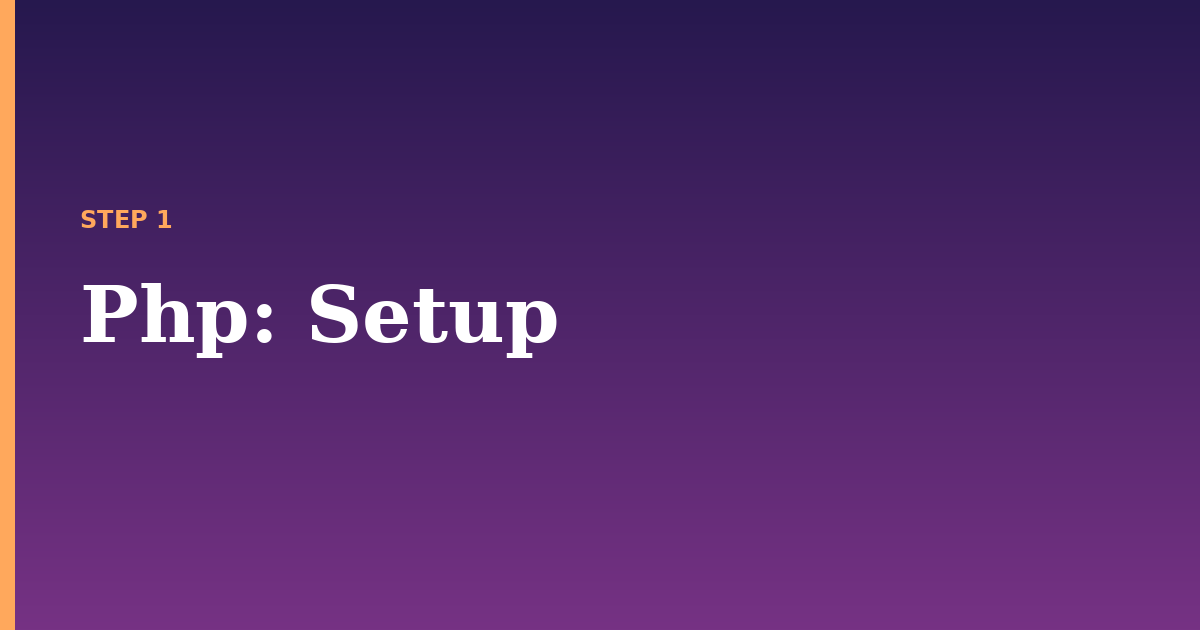 php illustration for: Setup