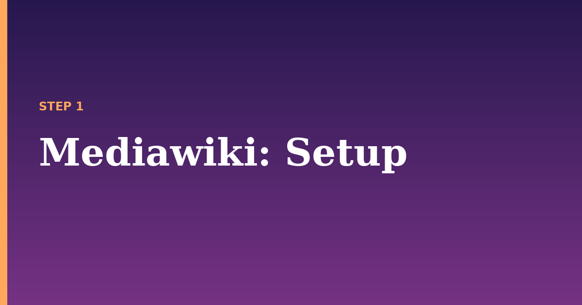 mediawiki illustration for: Setup
