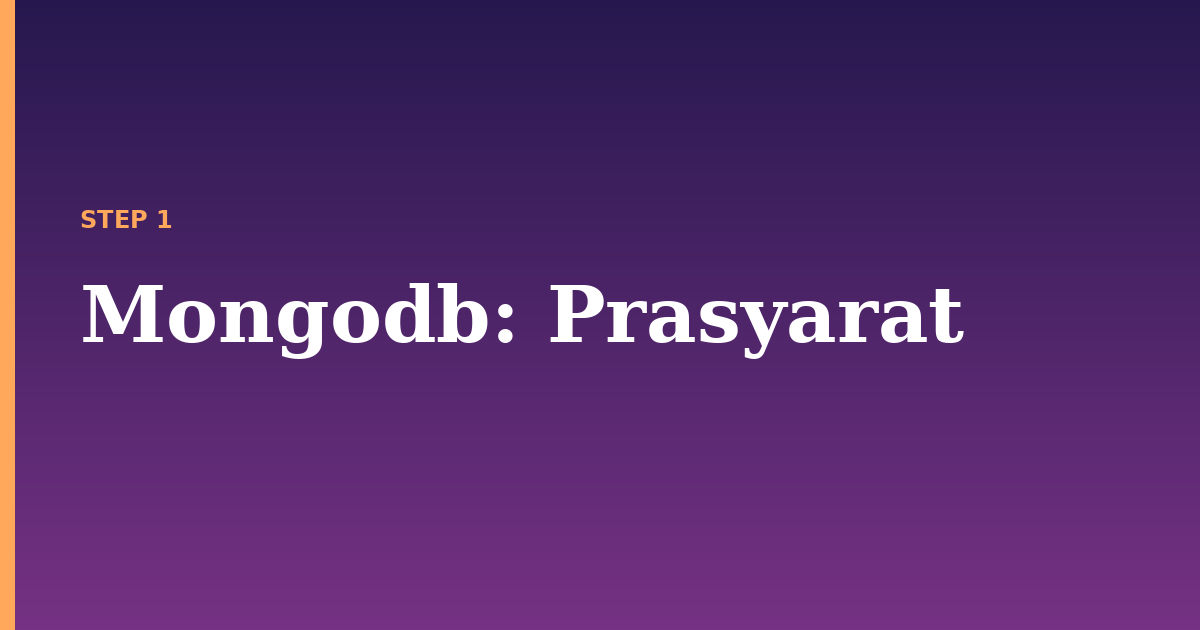 mongodb illustration for: Prasyarat