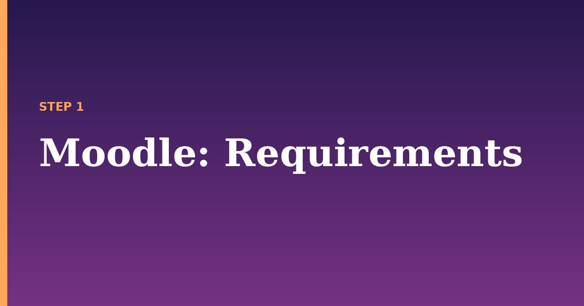 moodle illustration for: Requirements