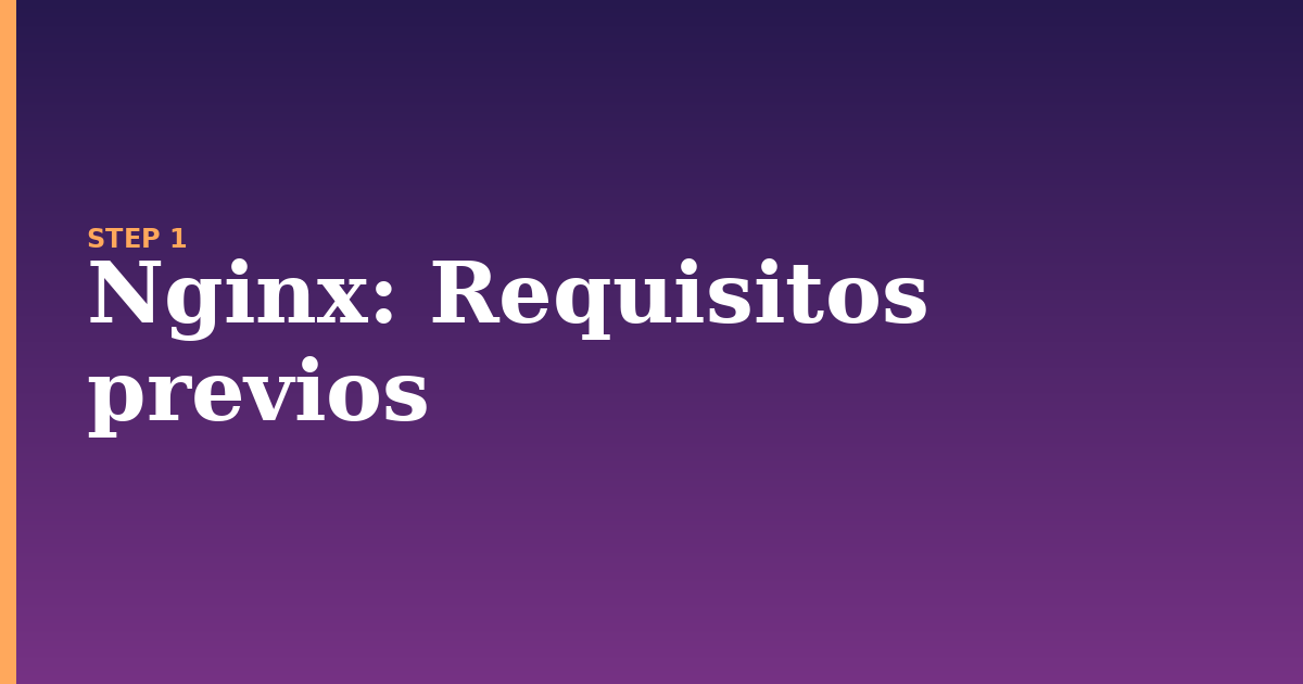 nginx illustration for: Requisitos previos