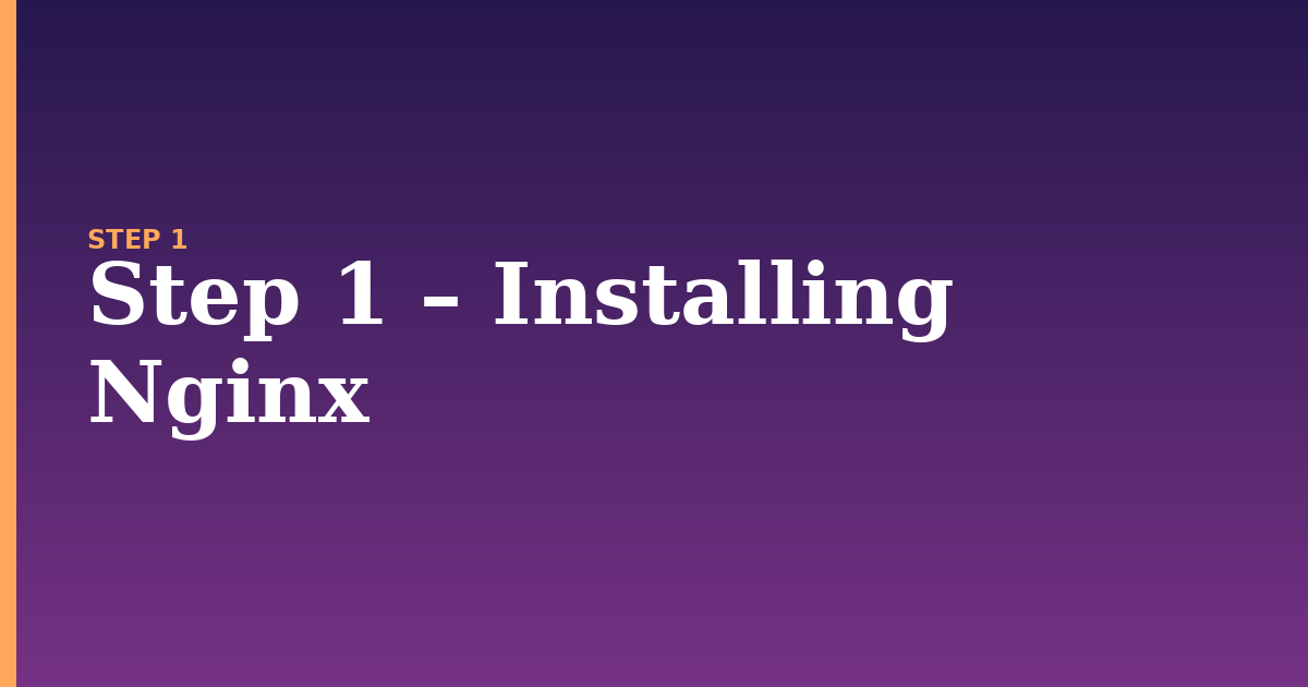 nginx illustration for: Step 1 – Installing Nginx