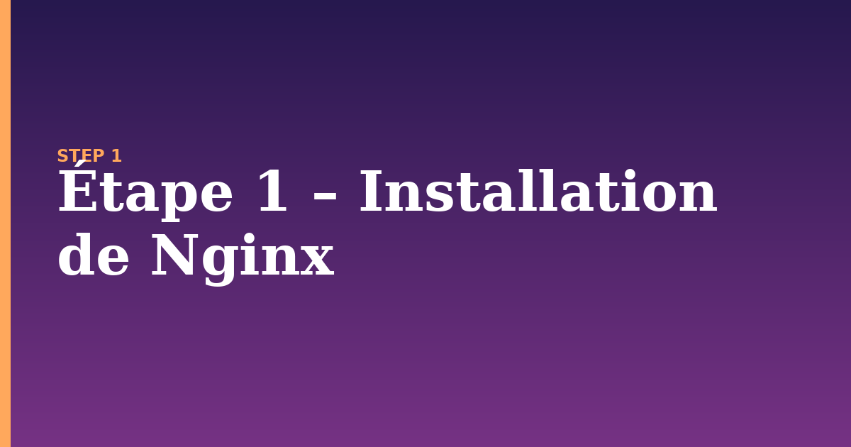 nginx illustration for: Étape 1 – Installation de Nginx